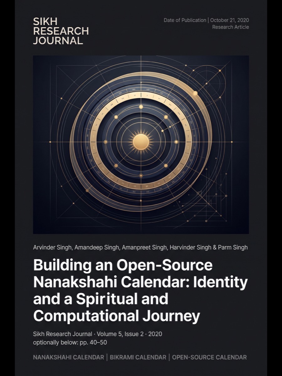 Cover of Building an Open-Source Nanakshahi Calendar